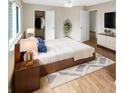 Serene main bedroom with ample space, a closet, a ceiling fan, and modern decor at 1464 Scarlett Ct, Franklin, IN 46131