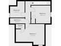 Floor plan showing layout of second floor with bedrooms, bathroom and closets at 2006 N Olney St, Indianapolis, IN 46218