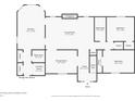 A detailed first-floor floor plan showing a kitchen, living room, dining room, bedrooms, and bathrooms at 50 Charing Cross Rd, Indianapolis, IN 46217