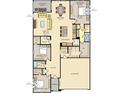 Detailed floor plan of the layout featuring the bedrooms, kitchen, living room and owner's suite at 8684 Marietta Ln, McCordsville, IN 46055