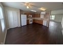 Eat in kitchen with modern appliances and hardwood floors at 901 Westpointe Dr, Shelbyville, IN 46176