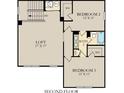 Second floor plan shows bedrooms 2 and 3, a full bath, and a large loft area at 15360 Cardonia Rd, Fishers, IN 46037