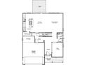 Layout of the first floor with kitchen, dining, great room, flex space, foyer, garage, and covered porch at 1085 Bevy Blvd, Danville, IN 46122