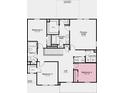 Upstairs floorplan showcasing the primary suite, three additional bedrooms, a loft, two bathrooms, and a laundry room at 1108 Bevy Blvd, Danville, IN 46122