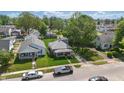 Aerial perspective highlighting property, surrounding neighborhood, landscaping, and streetscape at 145 S 7Th Ave, Beech Grove, IN 46107