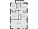 Detailed floor plan showcasing layout including two bedrooms, bathroom, living room, kitchen, and dining area at 145 S 7Th Ave, Beech Grove, IN 46107