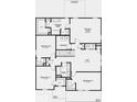 Second floor floorplan featuring a primary suite, three bedrooms, two bathrooms, and a loft at 354 N Grand Oak Dr, Mooresville, IN 46158