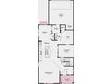 First floor layout featuring a dining room, kitchen, flex room, great room, and a two-car garage at 9160 Anthem Ave, Plainfield, IN 46168