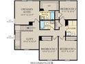 Second floor plan featuring the Owner's Suite, 3 additional bedrooms, 2 bathrooms, a loft and laundry room at 2922 Woods Edge Dr, Greenwood, IN 46143