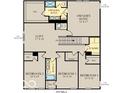 Upper floor plan shows the owner's suite, loft, three additional bedrooms, two baths and laundry at 3104 Glasgow Pl, Danville, IN 46122