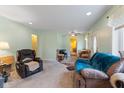 Living room view showcases a spacious layout and multiple seating options at 5326 Brazos Dr, Indianapolis, IN 46237