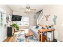 Cozy living room featuring modern decor and a comfortable seating area at 635 E 10Th St, Indianapolis, IN 46202