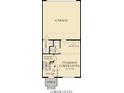 Lower level floor plan featuring a garage, finished storage, and flex room at 6574 Halsey St, Zionsville, IN 46077