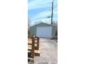 View of the home's garage from the deck area at 1801 Bauer Rd, Indianapolis, IN 46218