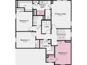 Detailed floor plan of the second floor features bedrooms, laundry, and the primary suite at 1961 Black Oak Dr, Shelbyville, IN 46176