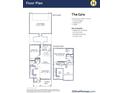 Floor plan of the Ezra model offering 1414 square feet with 2 beds, 2 baths and a 2-car garage at 3927 Wren Dr, Brownsburg, IN 46112