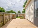 Spacious wooden deck perfect for outdoor entertaining with natural wood at 2528 S Pennsylvania St, Indianapolis, IN 46225