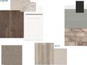 A collage of home materials including carpet, tile, granite, wood flooring, brick, and siding at 13406 Vickery Ridge Dr, Fishers, IN 46037