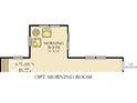 Floorplan highlighting an optional morning room located adjacent to the kitchen at 19843 Moorpark Lndg, Noblesville, IN 46062