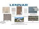 Selection of interior and exterior materials for new home construction by Lennar Homes at 5273 Nettleton Way, Avon, IN 46123