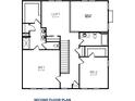 Second floor plan featuring a loft, bathroom and two bedrooms: BR1 and BR2 at 6248 Cascades Dr, Whitestown, IN 46075