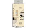 This is a floor plan depicting the layout of the first floor, including the kitchen, great room, and flex room at 6706 Halsey St, Zionsville, IN 46077