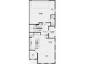 Main floor plan with kitchen, living, dining, and access to a two-car garage at 5790 Arcade Blvd, McCordsville, IN 46055