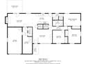 Detailed floor plan showcasing the layout of a 1527 sq ft home with defined room dimensions at 7050 N County Road 650 E, Brownsburg, IN 46112