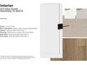 Interior door, hardware, flooring, wall paint and trim paint selection detail at 410 Elite St # 2-602, Westfield, IN 46074