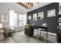 Bright home office featuring a modern desk, comfortable chair, and stylish decor, creating an inspiring workspace at 19987 Old Dock Rd, Westfield, IN 46074