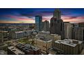 Scenic aerial of downtown with city skyline, multiple skyscrapers and illuminated building rooftops at 350 N Meridian St # 705, Indianapolis, IN 46204