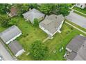 Birds eye view of the property showing the house, yard, and surrounding neighborhood streets at 1331 S 9Th St, Noblesville, IN 46060