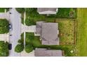 An aerial view showcases the home's backyard, driveway, and neighborhood layout at 2509 Cedarmill Dr, Franklin, IN 46131