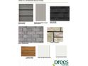 Exterior selections include gray siding, stone, a black roof, and an aged oak front door at 9437 Dogwood Dr, McCordsville, IN 46055