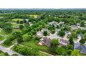 Expansive aerial view showcasing the neighborhood's lush greenery and community layout at 8338 Hunters Meadow Way, Indianapolis, IN 46259