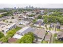 Sweeping urban view highlighting local neighborhood with homes, businesses, and Indianapolis skyline at 1209 Cottage Ave, Indianapolis, IN 46203