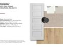 The design features a Riverside Panel door, Pismo Knob Iron Black hardware, and Marina Lantern Hill Vinyl Plank flooring at 402 Elite St # 2-606, Westfield, IN 46074