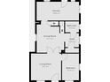 Layout of the first floor featuring a kitchen, bathroom, living room, and bedroom at 621 N Livingston Ave, Indianapolis, IN 46222