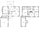 Detailed floor plan showcasing the layout of the home's two floors, including room dimensions and features at 6580 Kings Ct, Avon, IN 46123