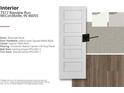 Interior color palette featuring doors, carpet, flooring, wall paint, and trim paint at 7317 Bayview Run, McCordsville, IN 46055