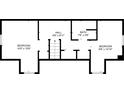 Second-story floor plan with bedrooms and bathroom layout at 1129 Nantucket Dr, Cicero, IN 46034