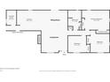 Detailed floor plan showcasing layout of kitchen, bedrooms, living room, and bathrooms, with dimensions at 8510 N Carroll Rd, Indianapolis, IN 46236