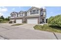 Attractive townhouses with attached garages and neat landscaping create curb appeal at 9709 Prairie Smoke Dr, Noblesville, IN 46060