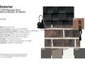 Exterior color palette featuring brick, cement plank, paint colors, hardware and lighting selections at 7339 Bayview Run, McCordsville, IN 46055