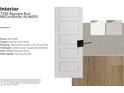 Interior color palette featuring doors, carpet, flooring, hardware, and paint color selections at 7339 Bayview Run, McCordsville, IN 46055