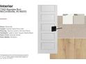 Interior finishes for a home in McCordsville, Indiana, featuring doors, carpet, flooring, hardware and paint colors at 7343 Bayview Run # 11-604, McCordsville, IN 46055