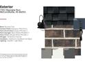 Exterior color palette showcasing brick bourbon trail, downpour cement plank, and timberline charcoal shingles at 7351 Bayview Run, McCordsville, IN 46055