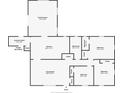 A home floor plan showing the layout including a living room, kitchen, and bedrooms at 17 E Beechwood Ln, Indianapolis, IN 46227