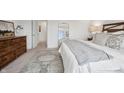 Airy bedroom featuring a cozy rug, walk-in closet, an elegant mirror, and access to other rooms of the house at 19652 Shadow Trace Path, Westfield, IN 46074