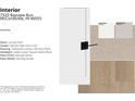 Interior finishes, including Lincoln Park doors, Cayman Style Fine Linen carpet, and Driftwood Lantern Hill flooring at 7333 Bayview Run, McCordsville, IN 46055